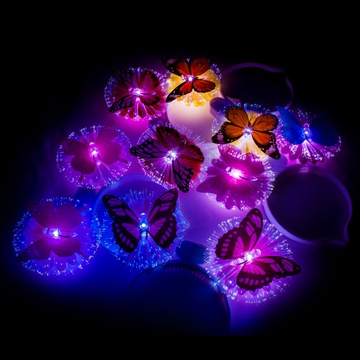 Čelenka JAR SUMMER FLOWER FLOWERS BUTTERFLIES LED
