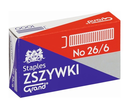 Kancelárske sponky 26/6 GRAND