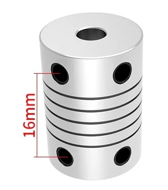 FLEXIBILNÁ, PEVNÁ SPOJKA BEZ HRIADOK, HRIADEĽ 8x6,35 mm