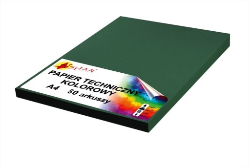 Technický papier A4 300g tmavozelený 50 listov