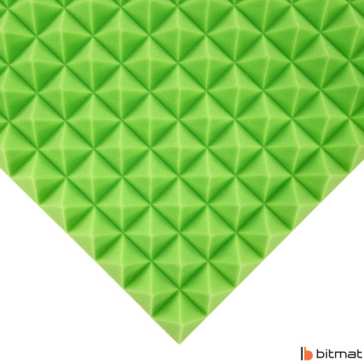 3D stenový panel Akustický pohlcovač ZELENÝ nástenný kužeľ