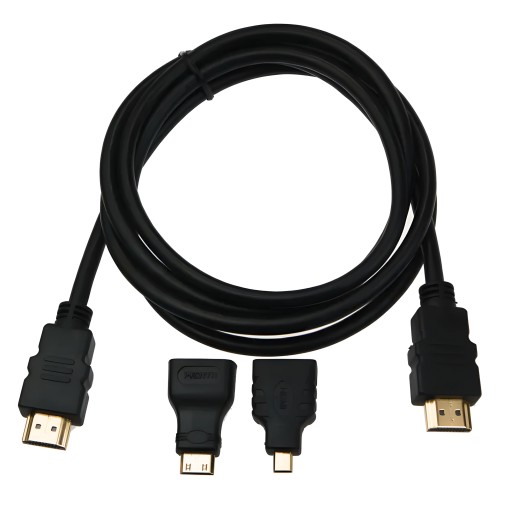 HDMI MINI MIKRO KÁBEL 3v1 FULL HD 4K 1,5M