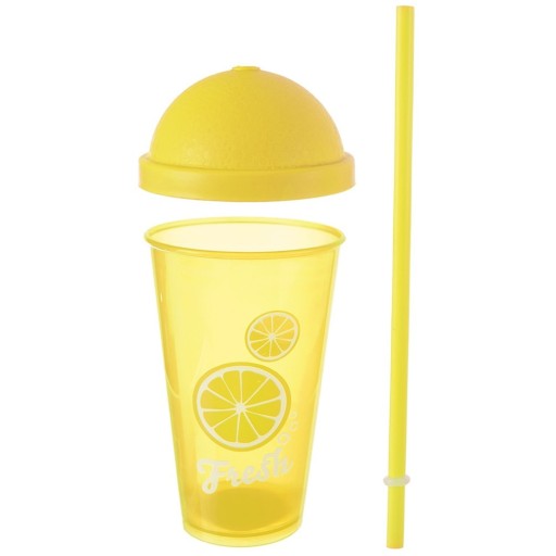 PLASTOVÝ pohár s viečkom a slamkou na pitie nápojov, vody, nápojov, 450 ml