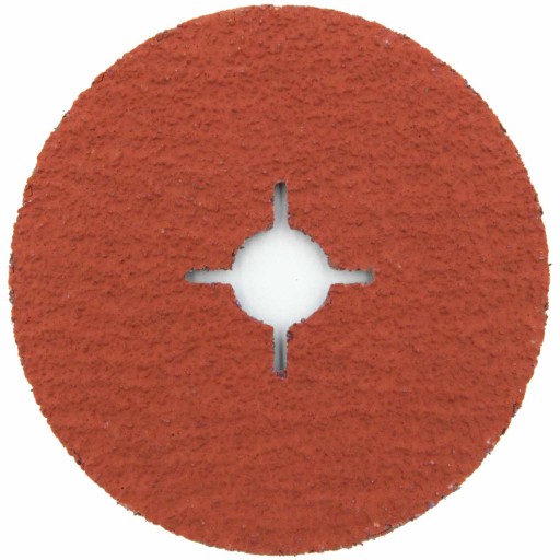 Kotúč z keramických vlákien TYROLIT P24 125 mm na kov, nehrdzavejúca oceľ