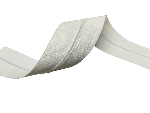 Páska na zips, biely zips, 3mm, s 2mb lepidlom
