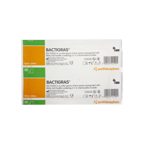 BACTIGRAS 20cm x 15cm obväz s chlórhexidínom 1 kus