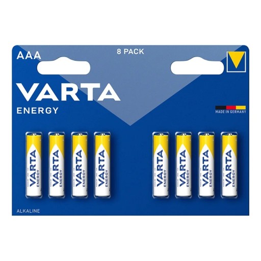 8x VARTA ENERGY AAA LR03 1,5V ALKALICKÁ BATÉRIA