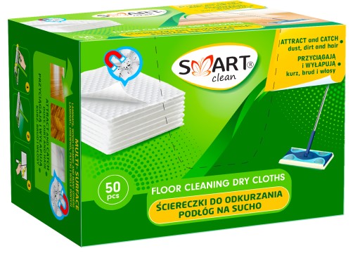 DODÁVKA SMART CLEAN PODLAHOVÝCH Utierok VHODNÉ NA MOP SWIFFER 50 KS