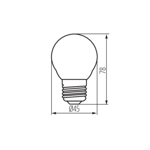 XLED G45E27 4,5W biela LED žiarovka KANLUX
