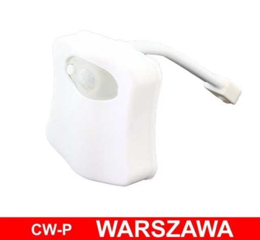 LED RGB WC lampa + senzor POHYBU a SÚMRAK