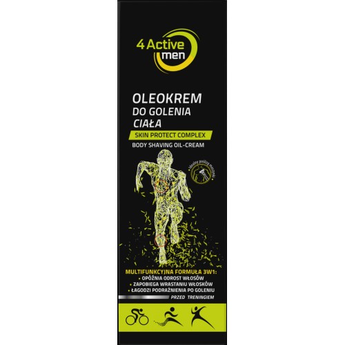 4 AKTÍVNI MUŽI - OLEJOVÝ KRÉM NA HOLENIE NA TELO 3V1 200ml