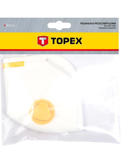 Protiprachová maska s 2 ventilmi FFP1-TOPEX