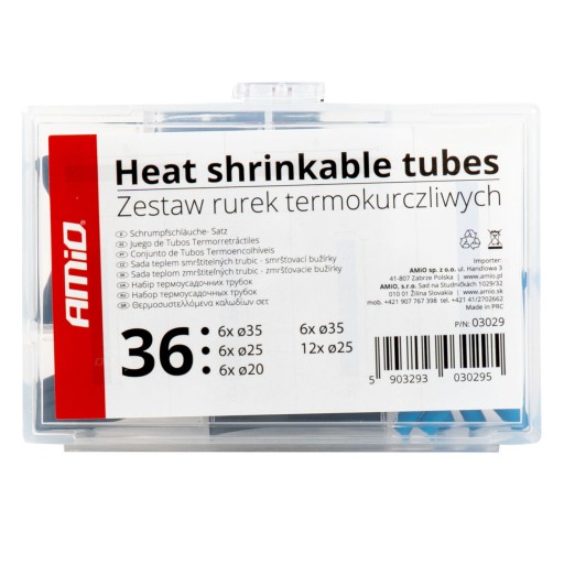 SÚPRAVA TEPELOM ZMRŠŤOVACÍCH TUB, KOŠEĽA TUBE, 36 kusov, IZOLÁCIA, TESNENIE