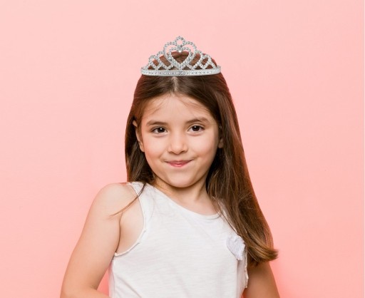 Strieborná princezná Diadémová korunka so zirkónmi pre dievča