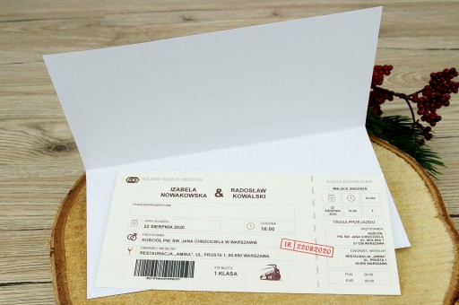 Svadobné oznámenia svadobné ŽELEZNIČNÝ LÍSTOK