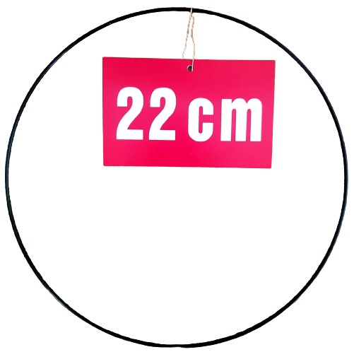 ČIERNY prsteň/ráfik na lapače snov a makramé, 22 cm