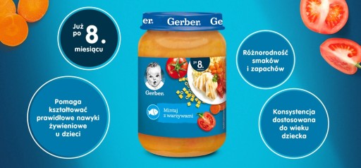 Gerber Obiadek Pollock so zeleninou po 8 mesiacoch 190g