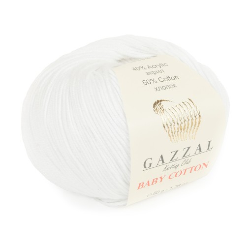 50g Gazzal Baby Cotton 3432 biela