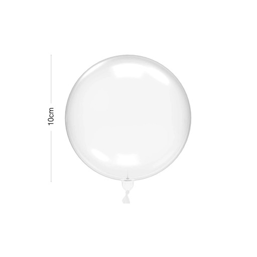 BOBO balón transparentný 10cm NAJMENŠÍ 10 ks