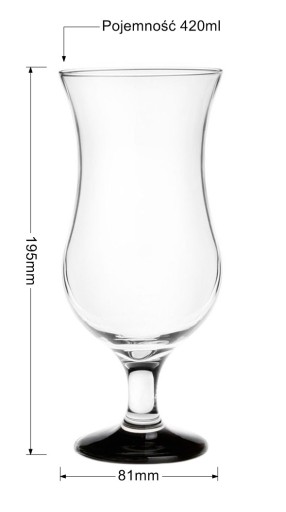ČIERNY KOKTEJL POHÁR 420ml PIVO ŠŤAVNÝ NÁPOJ