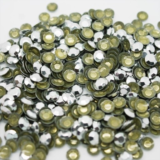 Kovové termo kamienky doštičky striebro 4mm 1000