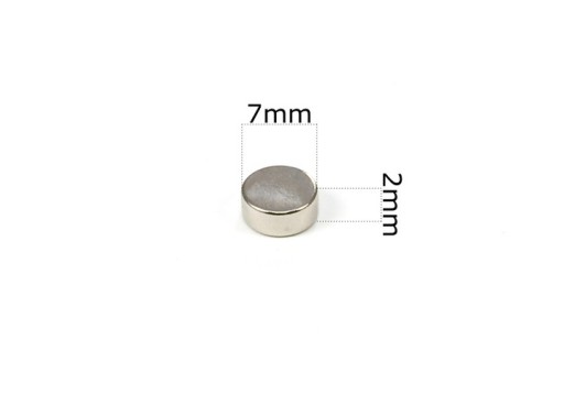 NEODYMOVÉ MAGNETY 7x2 mm 10 ks.