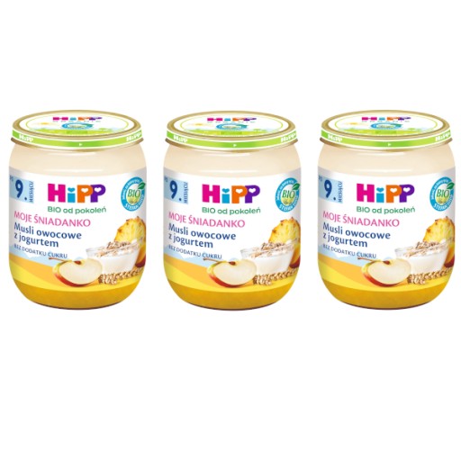 HiPP BIO Moje raňajky. Müsli ovocie. s jogurtom 3x160g