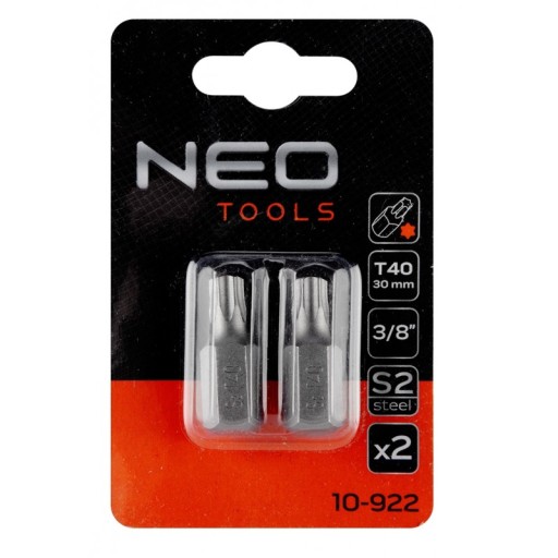 TORX bit T40 x 30 mm, S2 x 2 ks, NEO 10-922