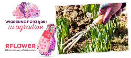 Ochranné nylonové záhradné rukavice 8-M x 6 párov