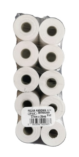 Termálne pokladničné valčeky 57x20 10 ks.