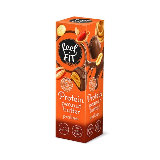 Pralinky s arašidovým maslom BEZ CUKRU 33g Feel Fit