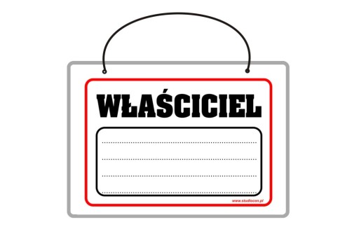 Laminovaný nápis VLASTNÍK na predajňu - A5