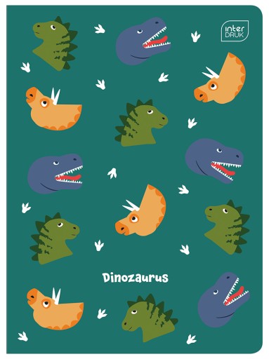 4 X ZÁPISNÍK A5, 16 STR., mriežka, VÝTLAČ DINOSAUROV