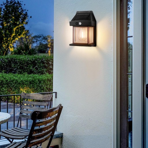 LED SOLÁRNE LAMPY VONKAJŠIE NÁSTENNÉ LAMPY SÚMRAK SNÍMAČ POHYBU