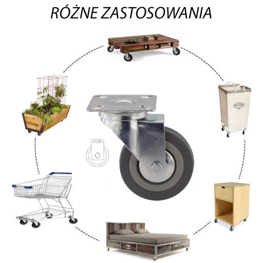 Priemer kolies 75, vozík, polica, skrinka, stolík 1PPGUM75