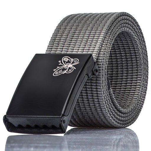 Tkaný STRAP Grey Butterfly na šaty 125 cm
