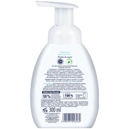 Umývacia pena Bobini Kids Care 300 ml