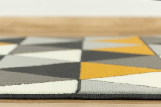 šírka 60 cm GEOMETRICKÝ KOBEREC LUNA HORČICOVÁ SIVÁ TROJUHOLNÍKY