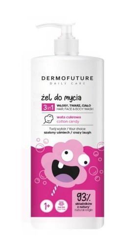 Dermofuture Daily Care Kids 3v1 gél na umývanie tváre, tela a vlasov Cotton Cu