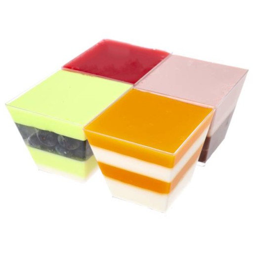 Finger Food dezertné poháre Pyramidové dezertné nádoby 25ks 210ml