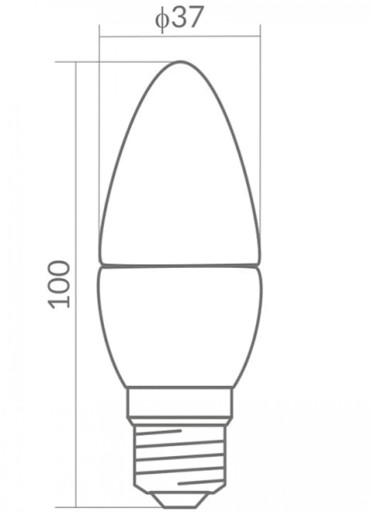 LED žiarovka na sviečku 10W (90W) E27 studená farba 6500K 900lm