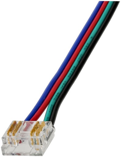 Rýchly konektor pre pásik RGB 4 KOLÍKY 10 mm LATCH Páska - páska