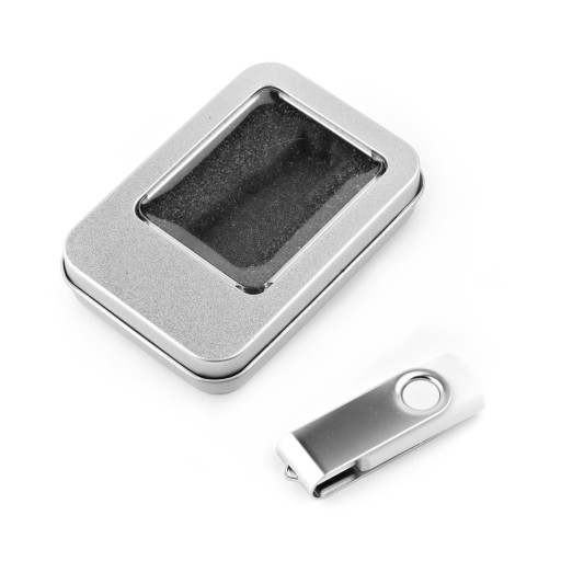 Pendrive 2 GB 2.0 + kovová krabička + SVADOBNÉ gravírovanie