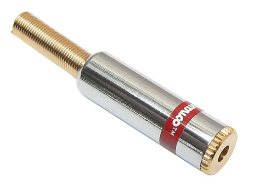 JACK zásuvka 3,5mm 3P TRS stereo HQ CHROME VITALCO
