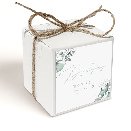 Ďakujem box Wedding 2 PERS fondán. VZORKY