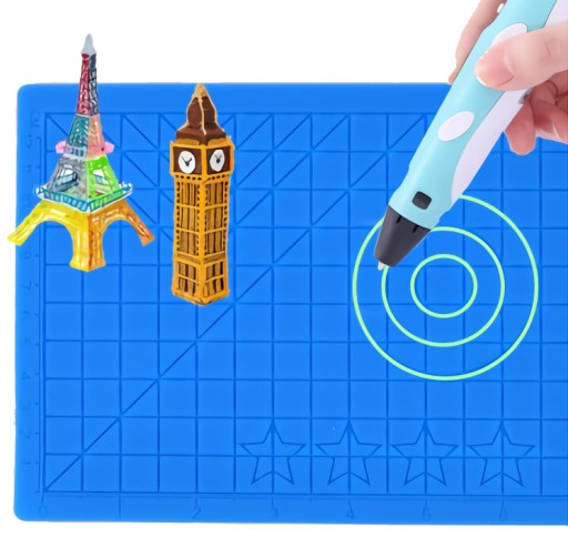 SILIKÓNOVÁ FORMA PODLOŽKA SADA ŠABLÓN PRE 3D PERO 15x20cm