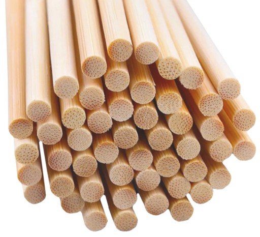 Tyčinky z cukrovej vaty 38 cm fi 4 mm 100 ks okrúhlych bambusových tyčiniek