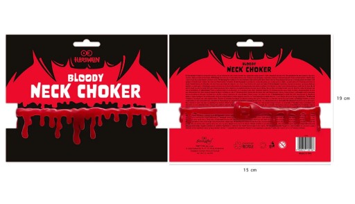Krvavý choker náhrdelník BLOOD WOUND HALLOWEEN