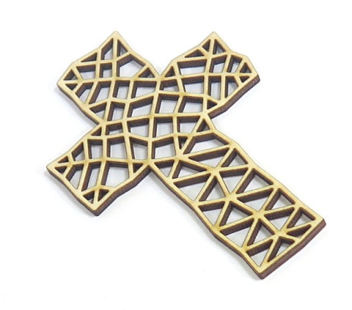 GEOMETRICKÝ DEKOR KRÍŽ 150x97mm QE80