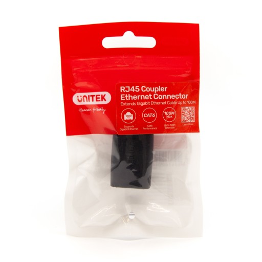 Unitek LAN Barrel Coupler RJ45 (F) - RJ45 (F) Cat.6 1 Gbps, až 100 metrov